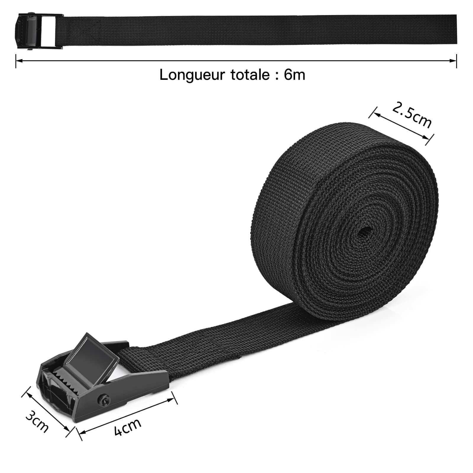 Kshineni Tie Down Straps 4 Pcs Lashing Strap 19.7' X 1 Adjustable Heavy Duty Cam Buckle Cinch Straps For Cargo, Trucks, Luggage, Trailer, Motorcycle (Black)