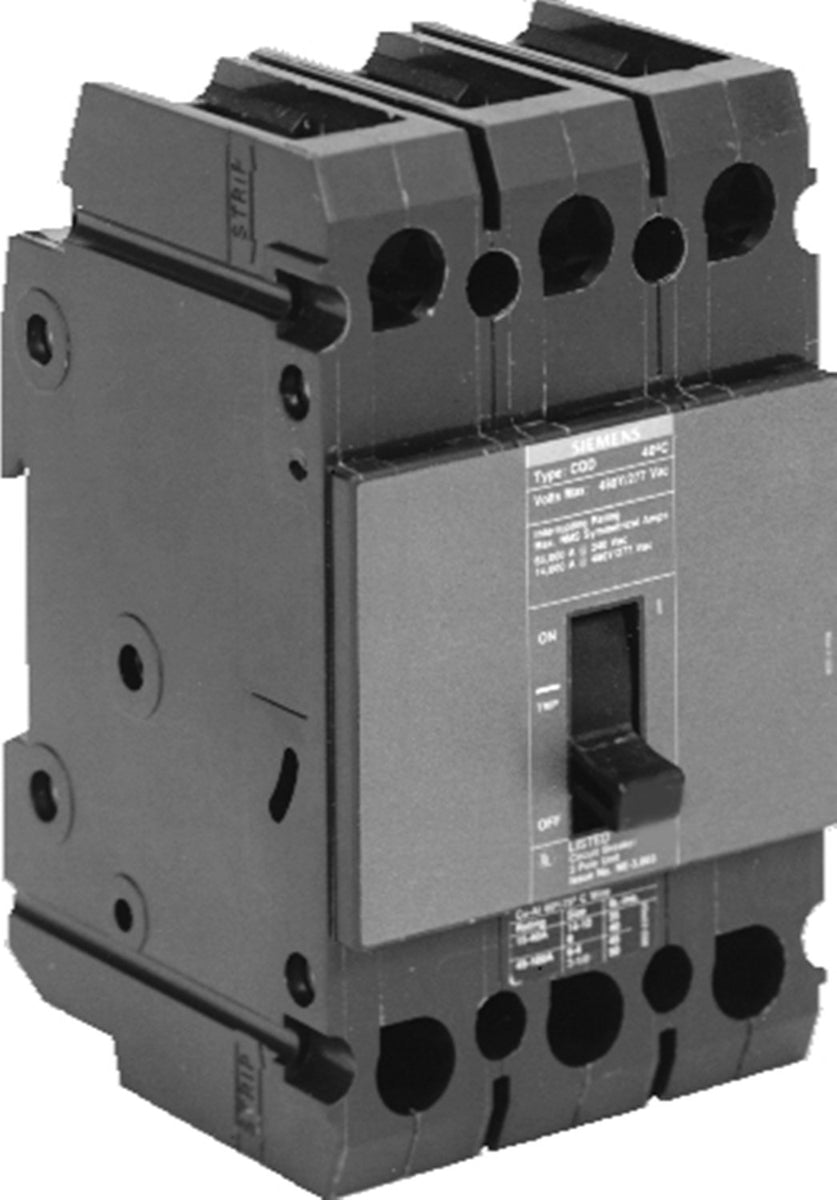 Siemens CQD315 15-Amp Three Pole 480/277V AC 14KAIC Cable In/Cable Out Breaker