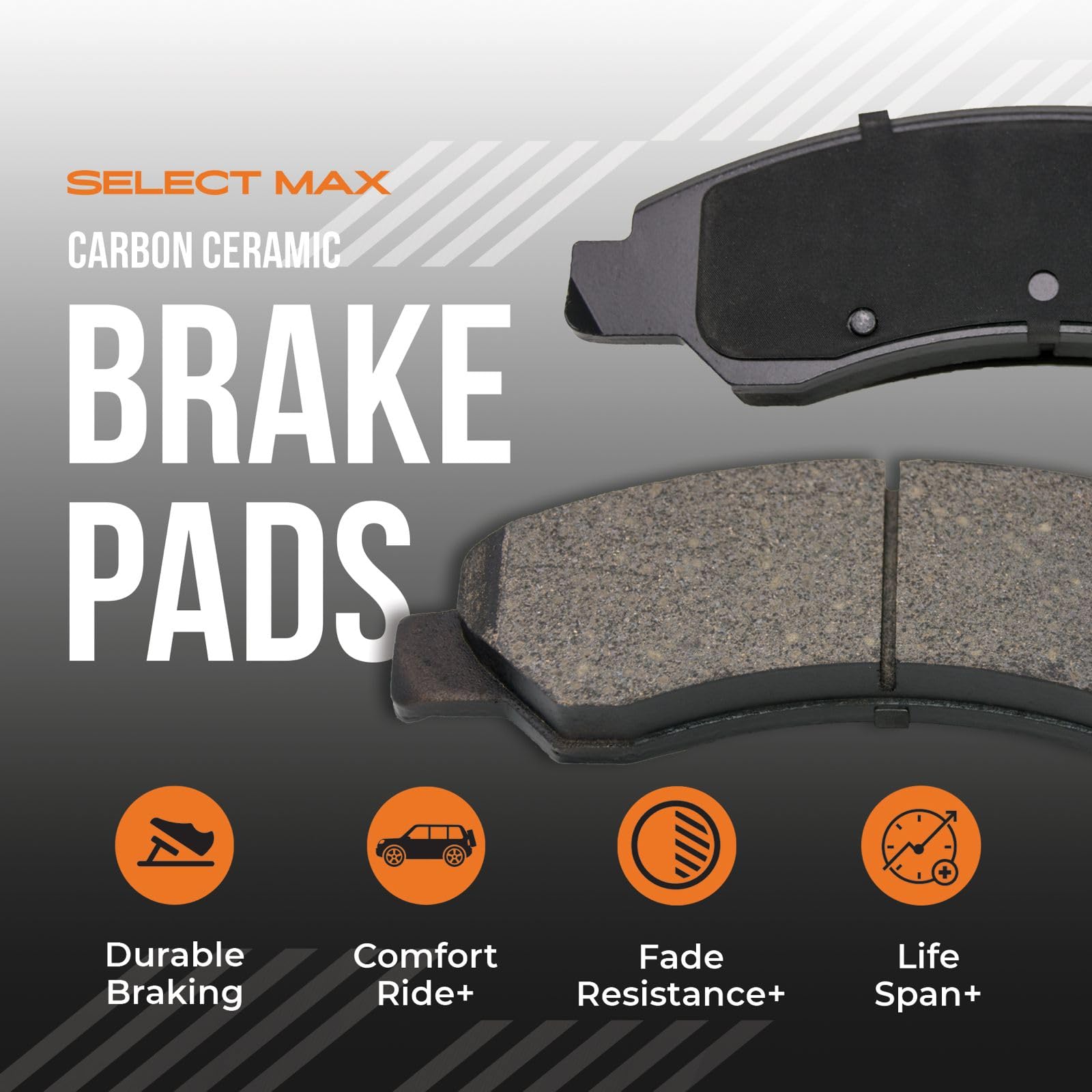 Max Advanced Brakes Rear Brake Kit Compatible With 2017 2018-2023 Nissan Leaf Rogue Qashqai Electric Parking Brake Replacement C