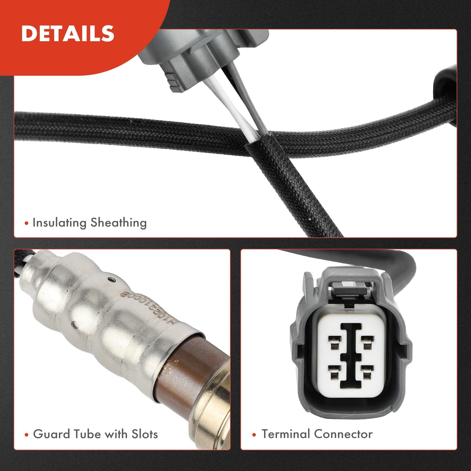 A-Premium O2 Oxygen Sensor Downstream Compatible with Honda & Acura Models - Accord 2003 2004 2005 2006 2007, TSX 2004 2005 2006 2007 2008, 2.4L, Replace# 36532RADL11, 36532RADL12