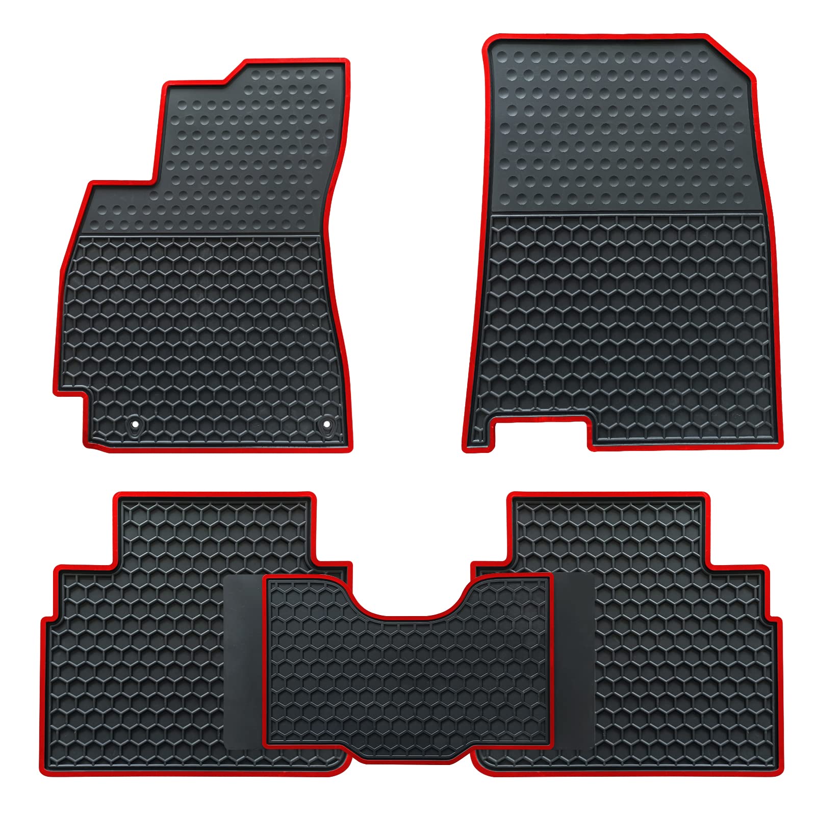 Megiteller Car Floor Mats Custom Fit for Hyundai Elantra 2025 2024 2023 2022 2021 Odorless Washable Heavy Duty Rubber (All Weath