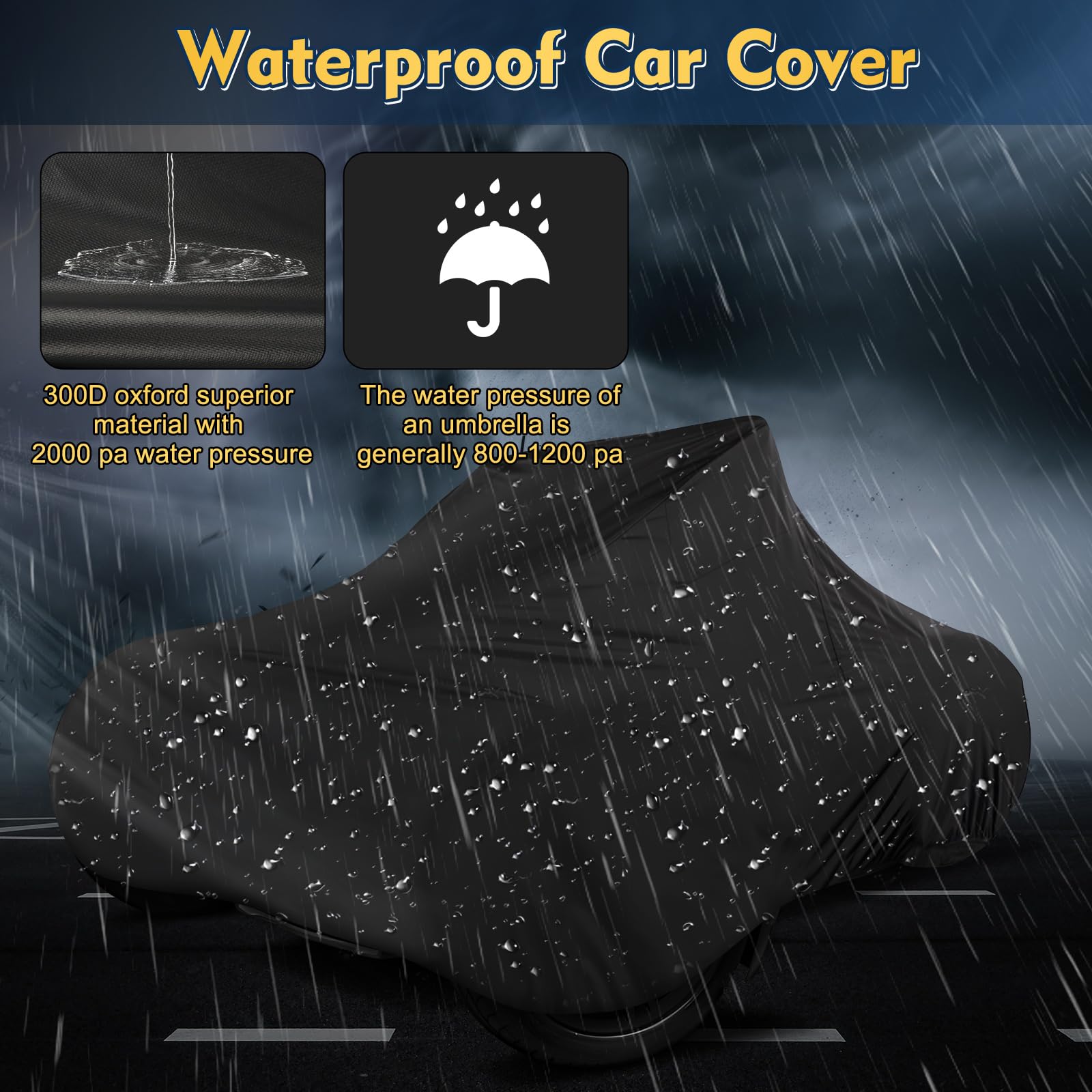 For Ryker Full Cover Compatible With Can-Am Ryker 300D Oxford Fabric Protector From Dust Dirt Snow Rain Sun Rays(Black)