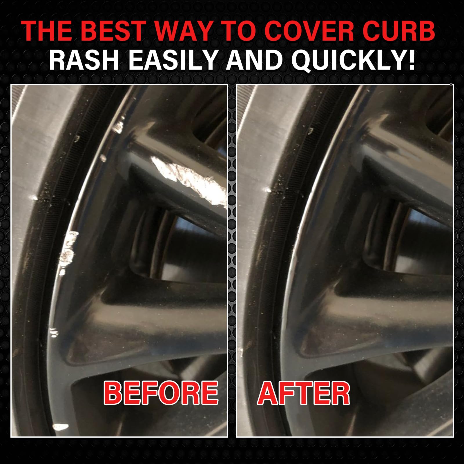 SMAPHY Gloss Black Rim Touch Up Paint - Quick & Easy Wheel Repair Paint for Cars - Universal Color for Rim Restoration