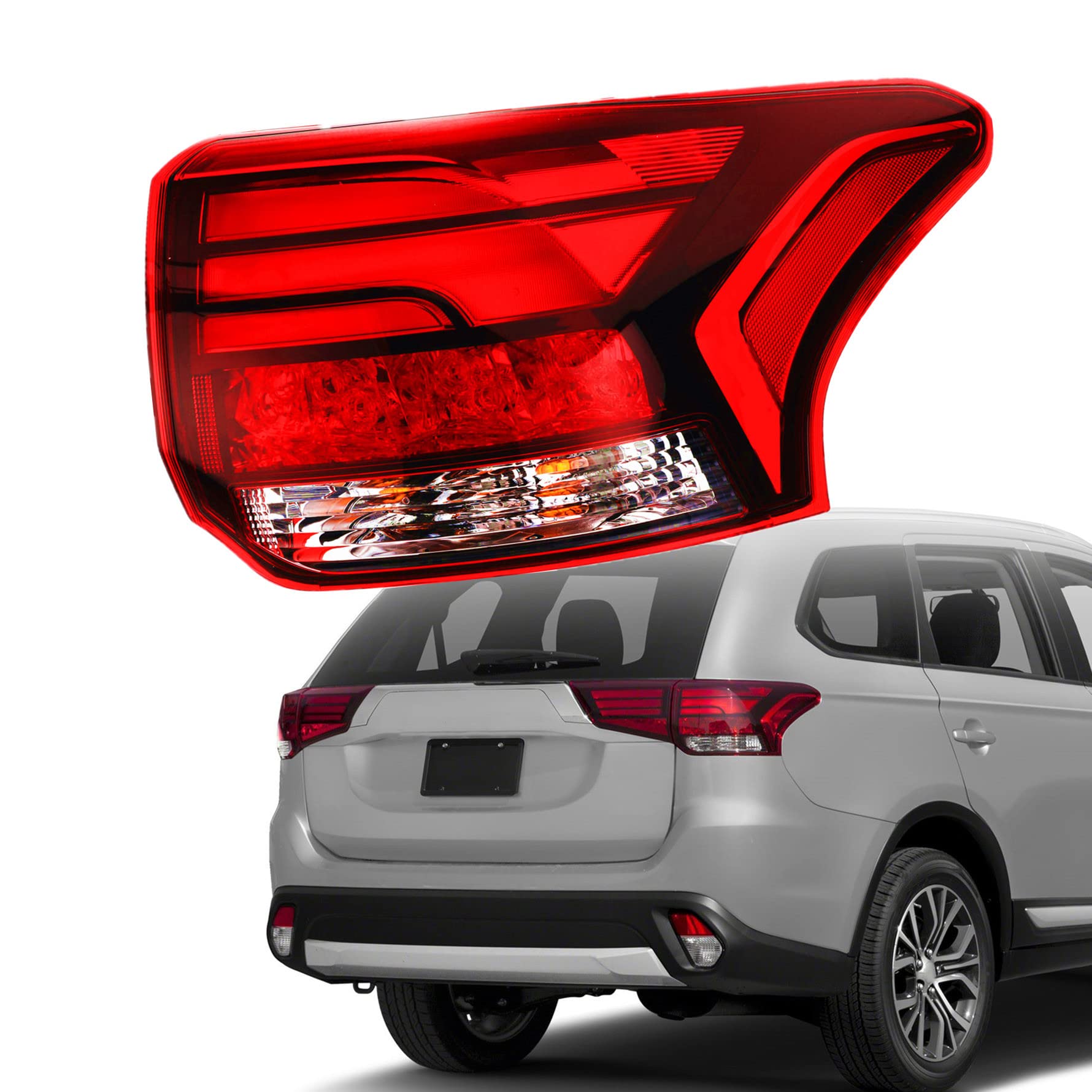 Munirater 1-Pack Rear Right Tail Light Brake Lamp Assembly Replacement For 2016-2021 Outlander Outer Passenger Side 8330B006