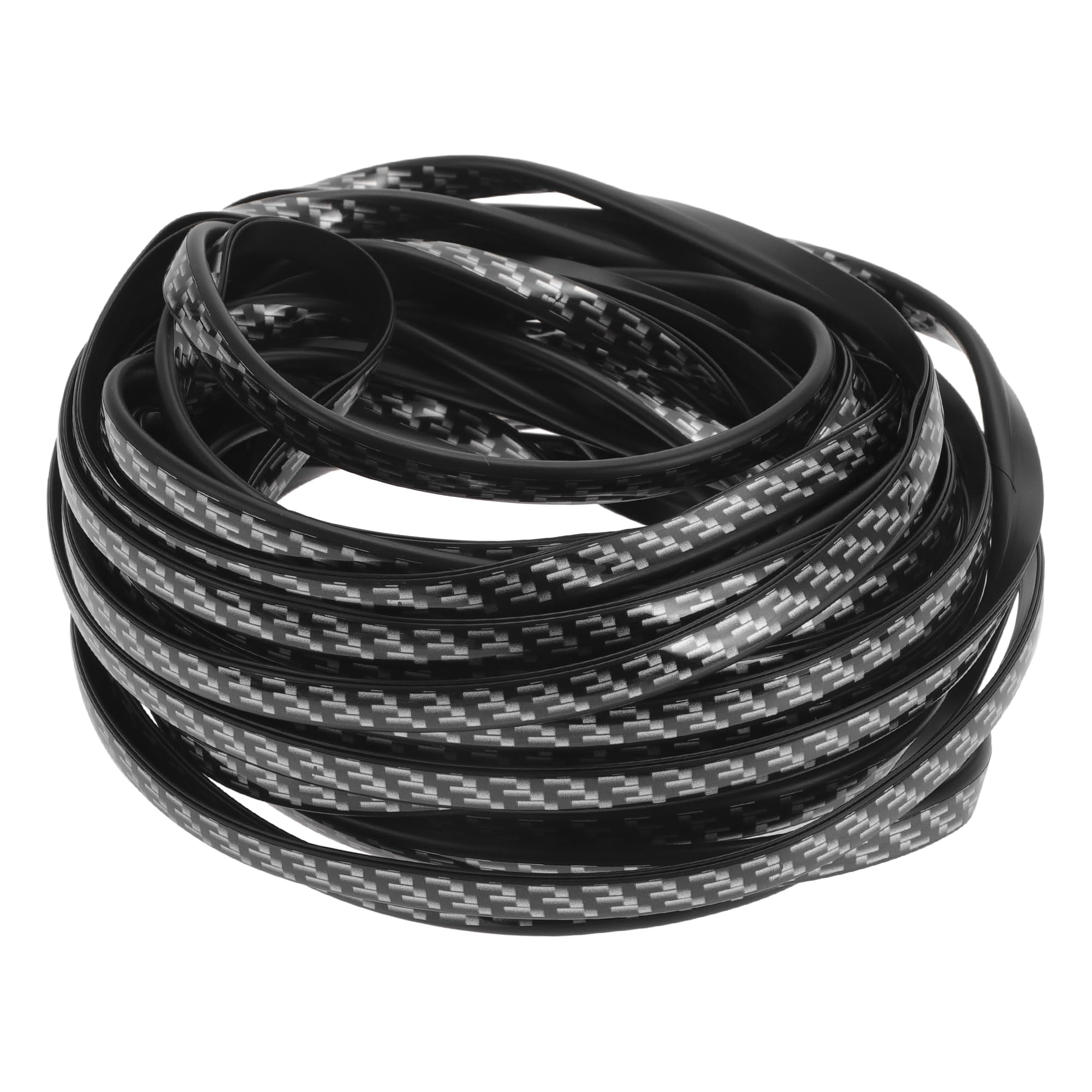 INFINAUTO Universal Car Door Edge Guards, Exterior 32.81ft U-Shaped Door Scratch Protection Guard PVC Chrome Black Carbon Fiber 