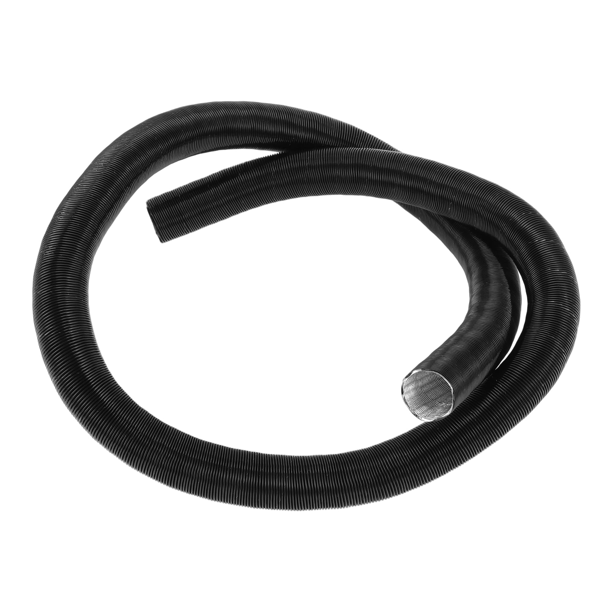 VekAuto 1 Pc Car Heater Duct Pipe 25mm ID 200cm Max l Warm Air Ducting Hose Car Truck RV Bus Van Boat Aluminum Foil Black