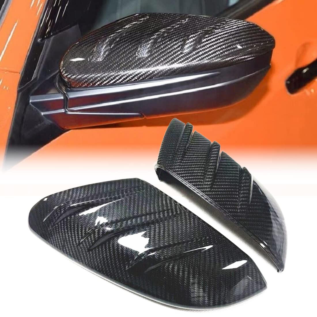 Gaofeiltf Mirror Caps Covers Fits For 10Th Gen Honda Civic 2016-2021 Sedan Coupe Hatchback Crider Envix Real Carbon Fiber Mugen 