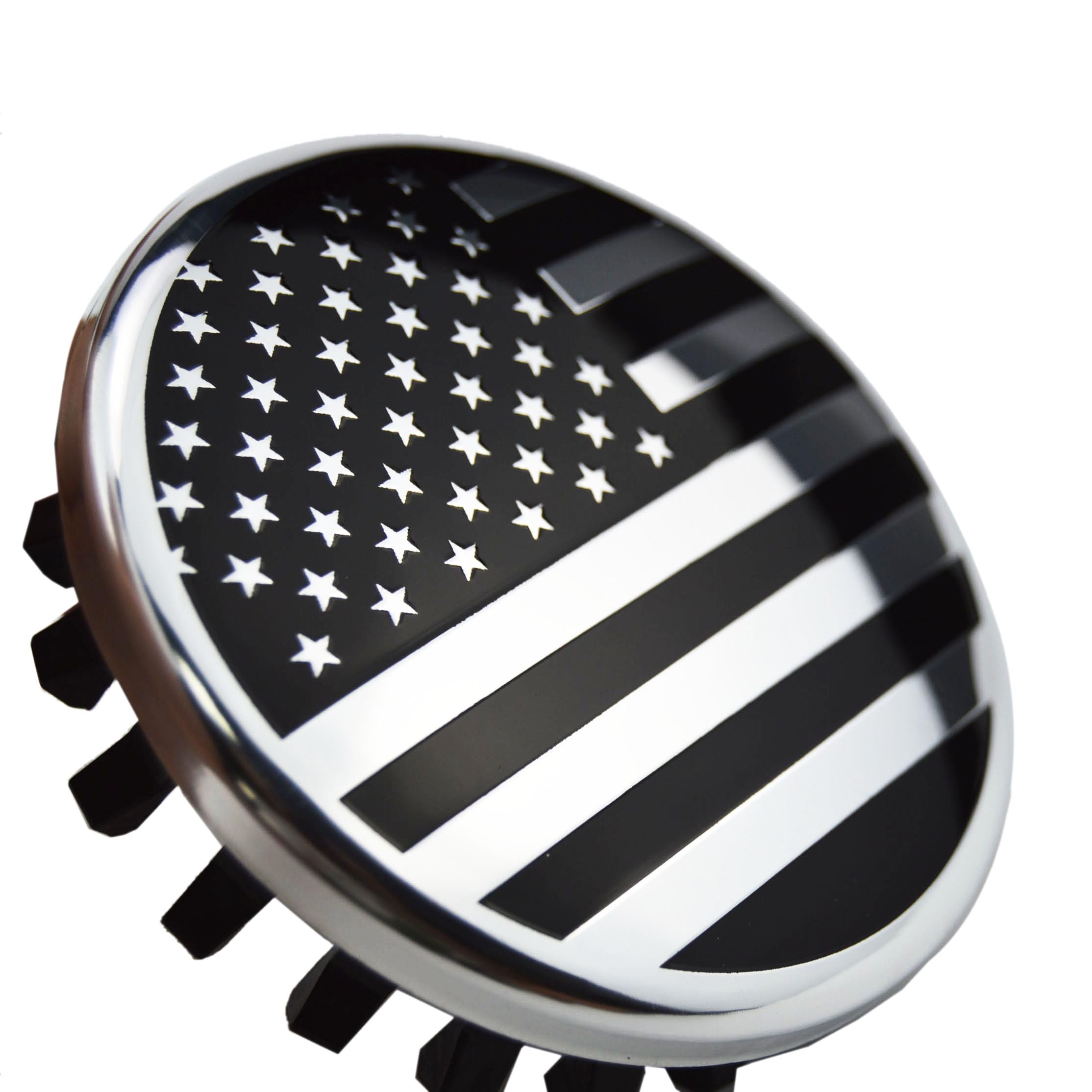 (Set of 4) for Chevrolet 3 1/4 inches=83mm Black American USA Flag Wheel Center Caps Covers HubCap fit Most 18&20&22 Rims