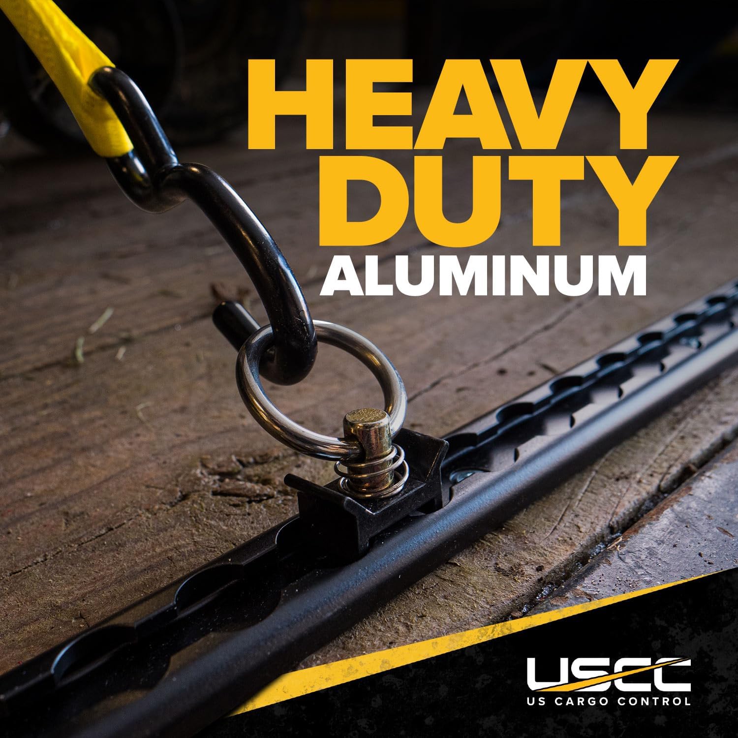 Us Cargo Control L Track Tie Down System, Includes (2) Usa Made 4-Foot Black Anodized Aluminum L-Track And (4) Black Single Stud