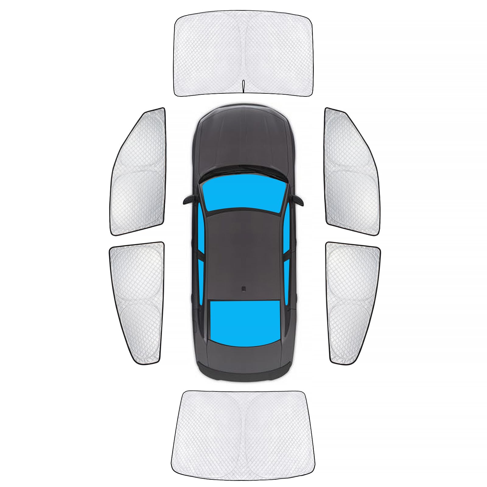 Kmf Windshield Sun Shade Replacement For Dodge Charger Accessories 2011-2024, Side Window Sun Shade Cover Sun Visor Shield Cover