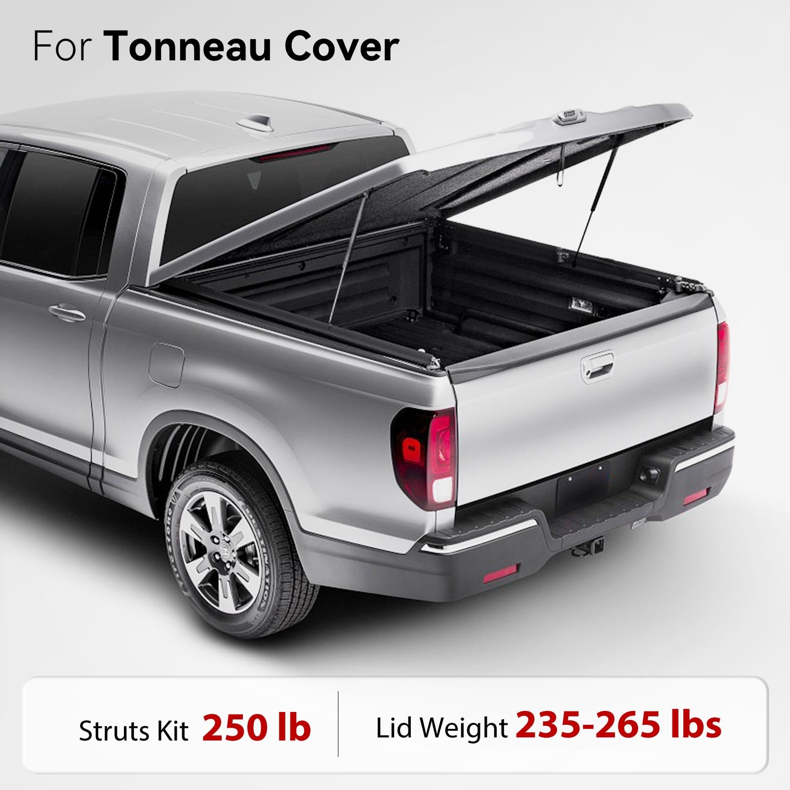 Vepagoo 38 Inch 250Lb/1112N Gas Struts Shocks For Heavy Duty Lid, Lift Support For Tonneau Cover Truck Rv Bed Snowmobile Trailer