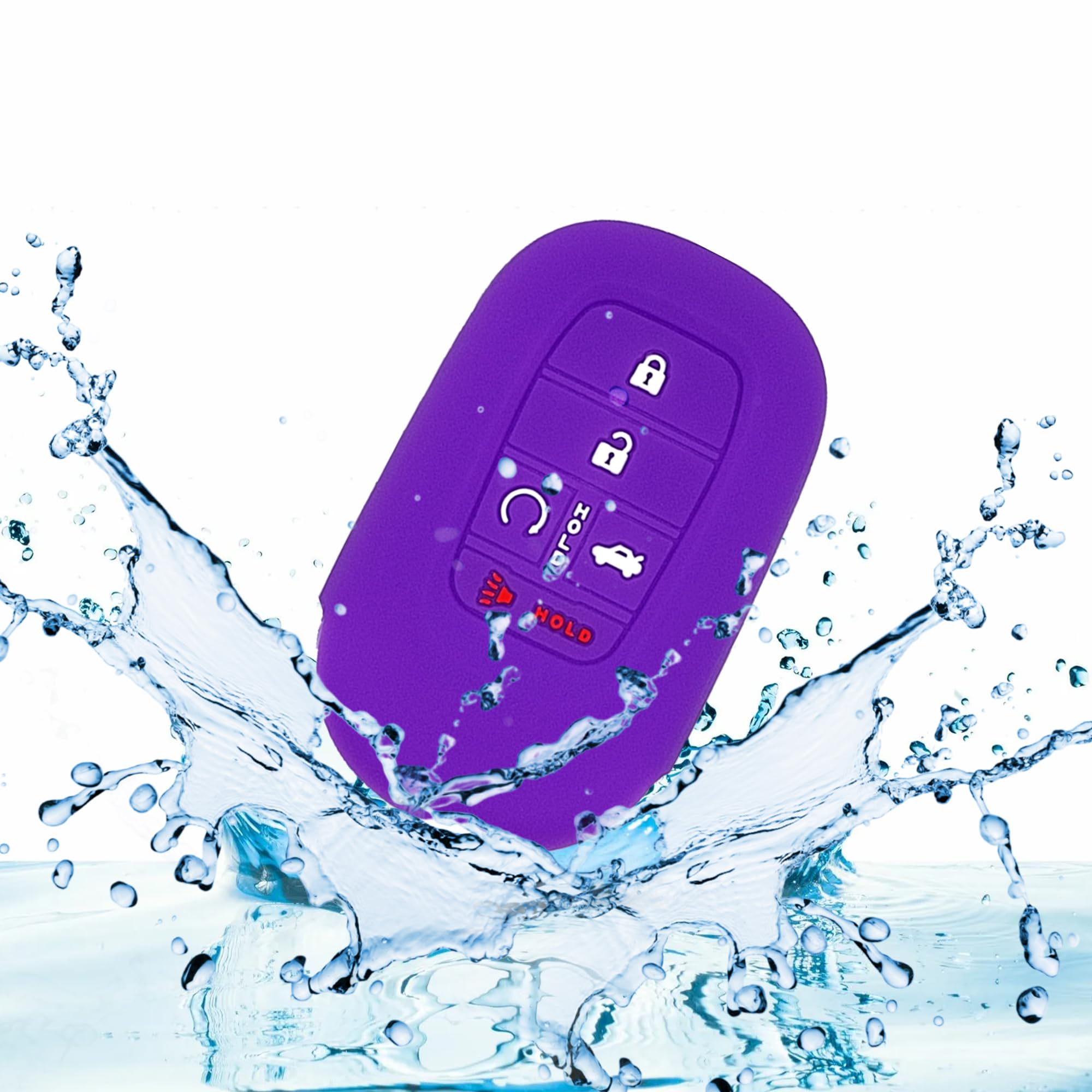 Autobase Silicone Key Fob Cover For 2022 2023 2024 2025 2026 Honda Civic Accord Hr-V Cr-V Sport Si Ex Ex-L Touring | Car Accesso