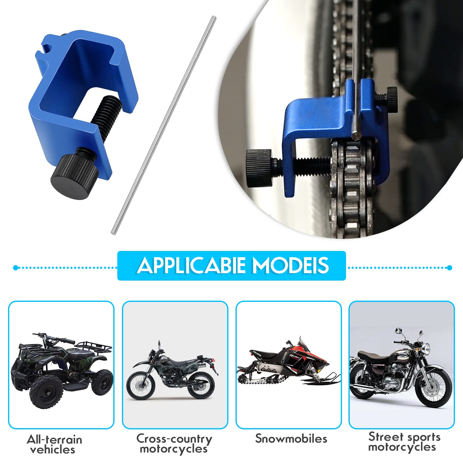 Chain Alignment Tool Suitable For Motorcycles And Atvs, Quick Accurate Alignment Tool