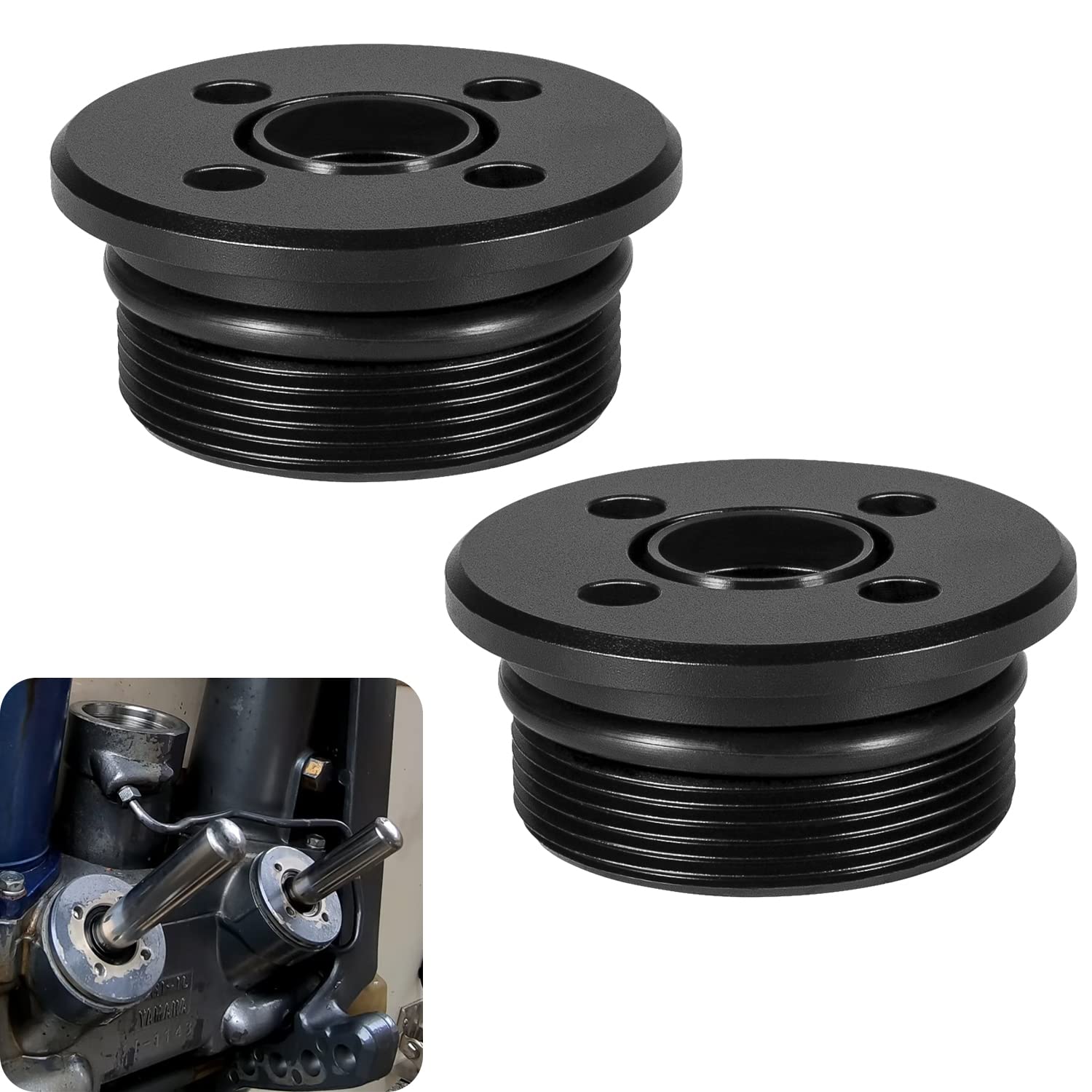 2 PCS Trim Cap Cylinder With Seals & O-ring Fit For Suzuki & Yamaha 4 Cyl 6 Cyl 2 & 4 Stroke 115-300 HP Replace For 48630-96J00 