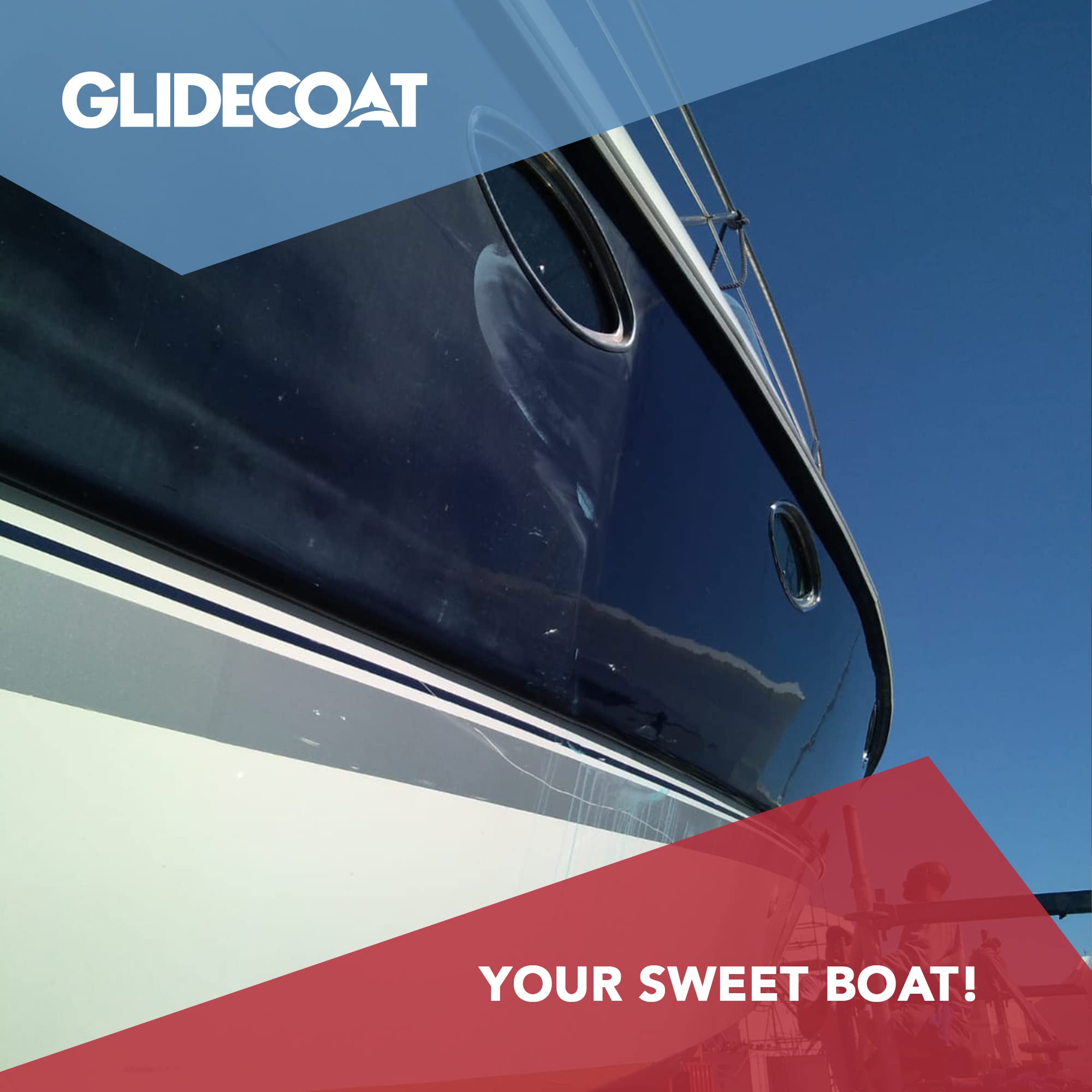 Glidecoat Marine Ceramic Coating - 50ml - UV Protection, Enhanced Gloss, Super Hydrophobic Surface Repels Dirt, Salt, Water and