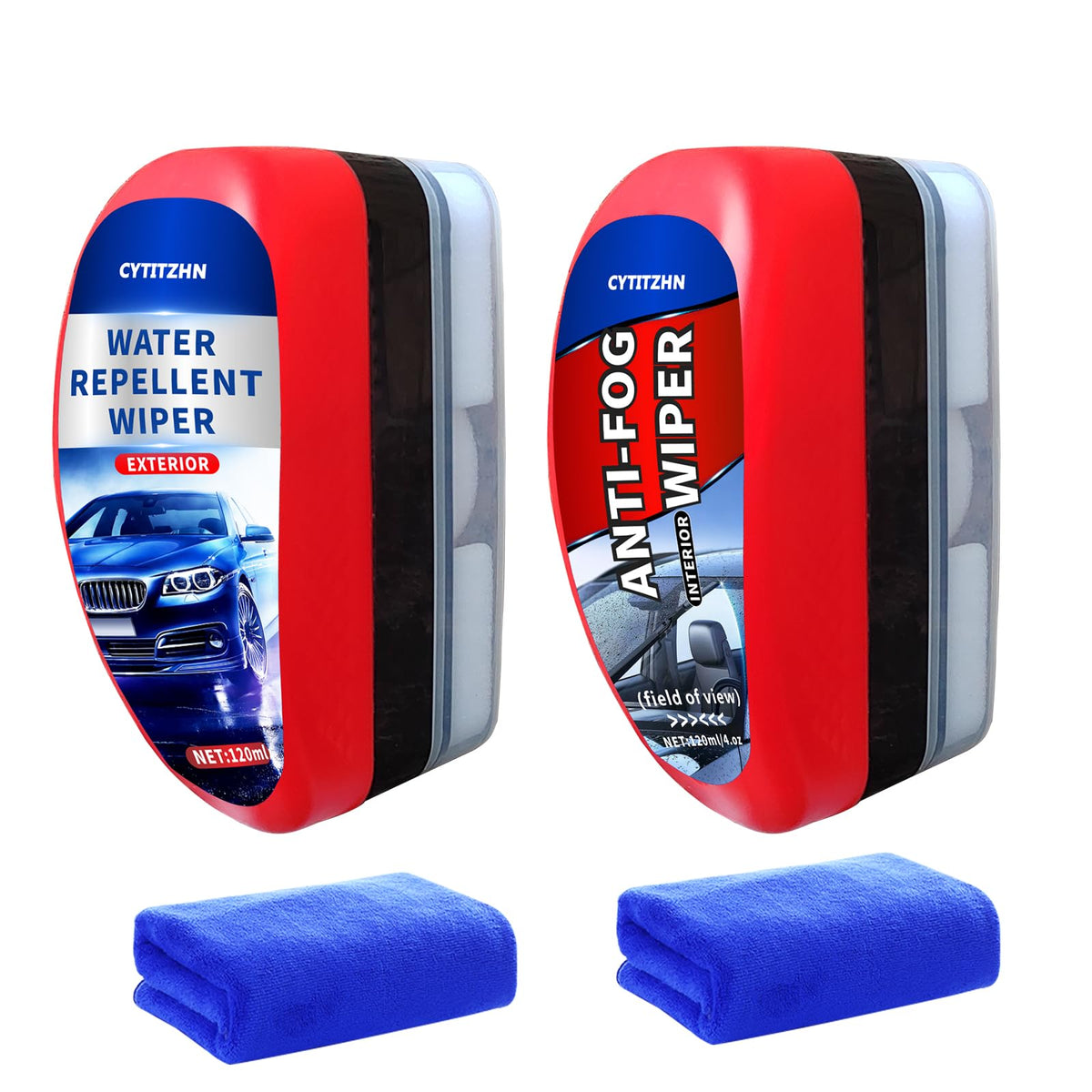CYTITZHN Water Repellent & Anti Fog Wiper for Car Windscreen, Windows, Mirrors, Glasses - Rain Repellent and Defogging Agent wit
