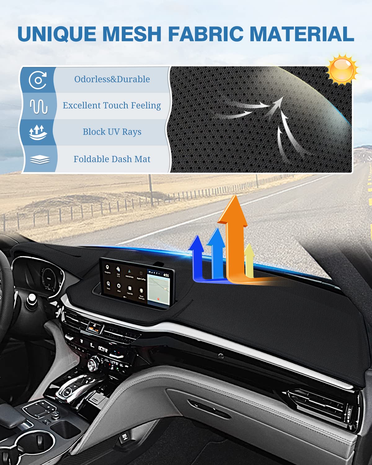 Fiilines Dash Cover Compatible With Acura Mdx 2024 2023 2022 Dashboard Mat Cover Mdx Accessories Dash Cover 2022 2023 2024 Sunsh