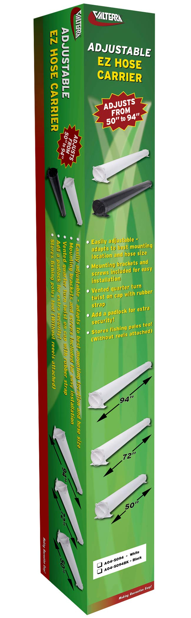 Valterra 50-94 A04-5094 Adjustable Ez Hose Carrier-50, White