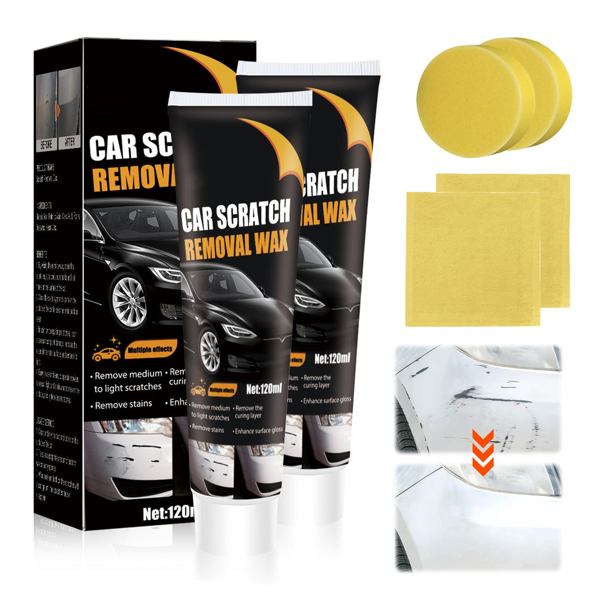Scratch Remover for Vehicles, New Car Scratch Remover for Deep Scratches, Car Scratch Repair Paste, Cars Paint Scratch Repair Po