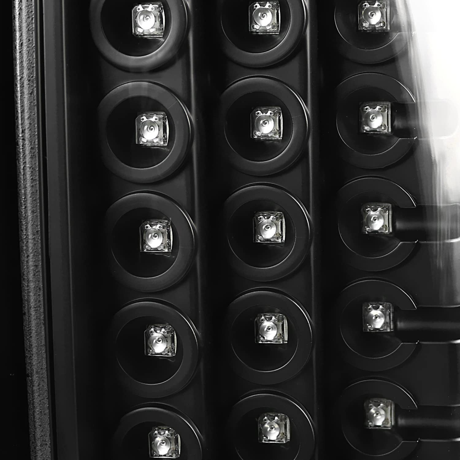 Spec-D Tuning Black Housing Clear Lens LED Tail Lights Compatible with 2009-2018 Dodge Ram 1500, 2010-2018 Dodge Ram 2500/3500, Left + Right Pair Assembly