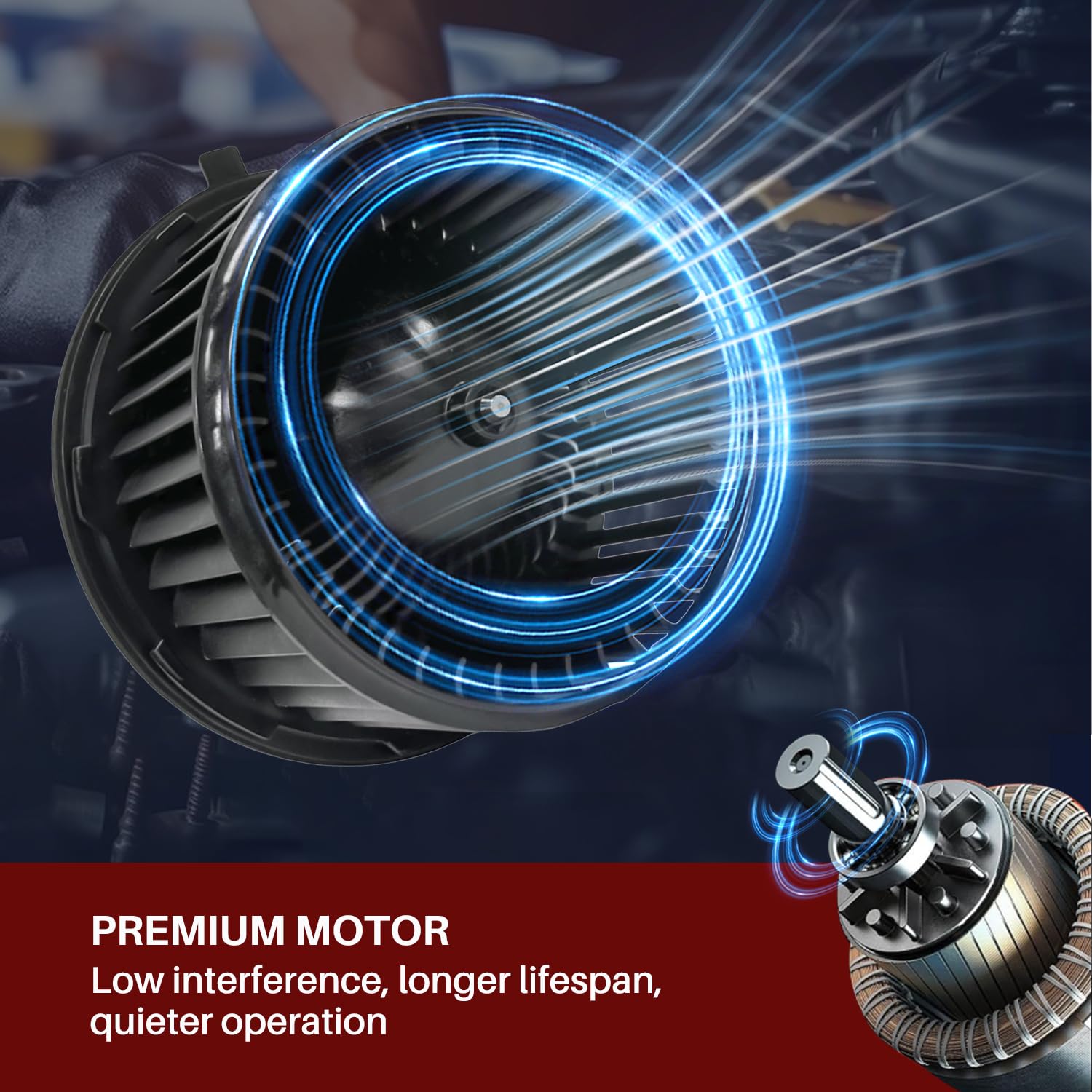 Aspligo 700191 Front Ac Heater Blower Motor Fan Fit For Cadillac Escalade For Chevy Avalanche 1500 2500 Silverado 1500 2500 3500