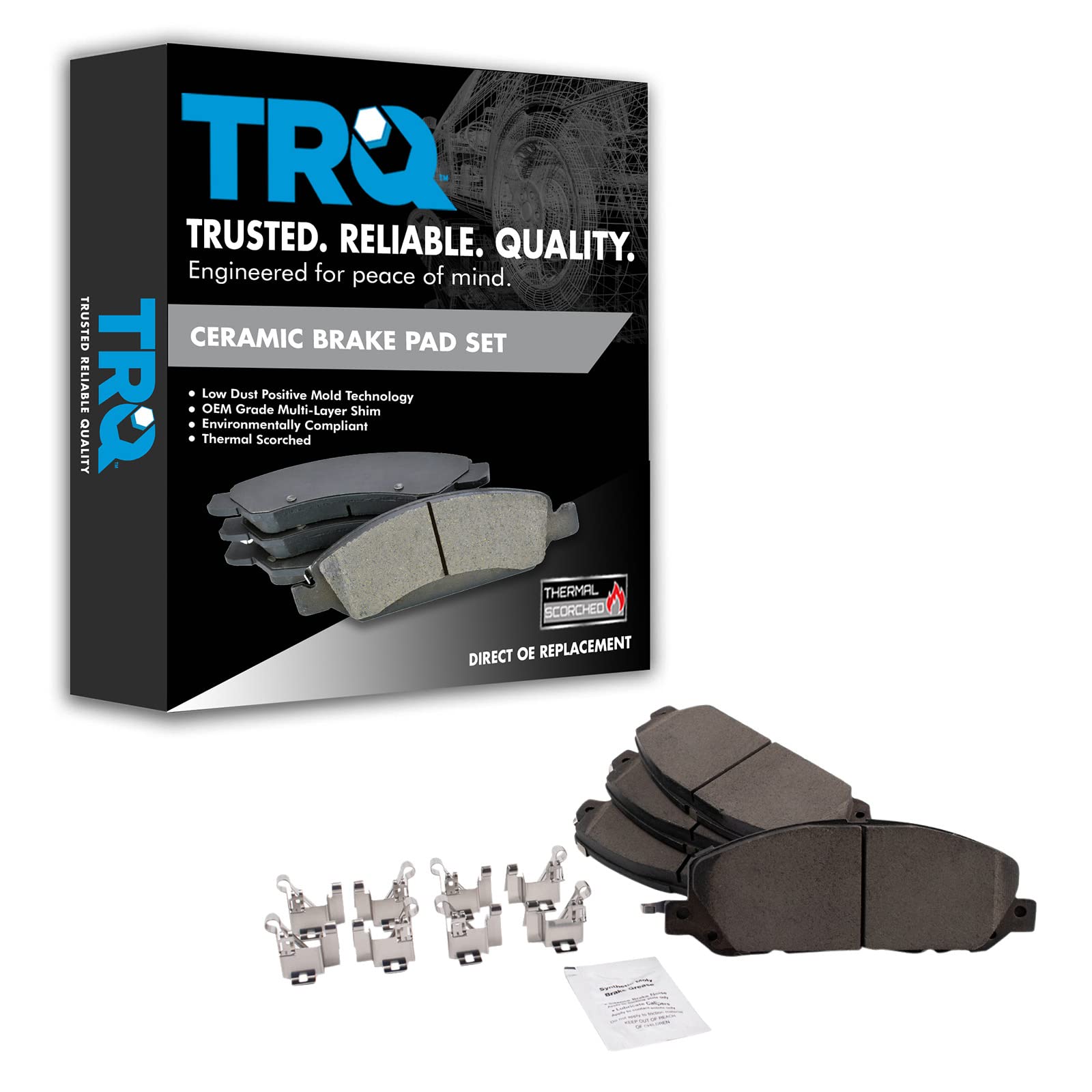 TRQ Front Brake Pads Ceramic Compatible with 2020-2022 Ford Explorer 2020-2021 Police Interceptor Utility Lincoln Aviator
