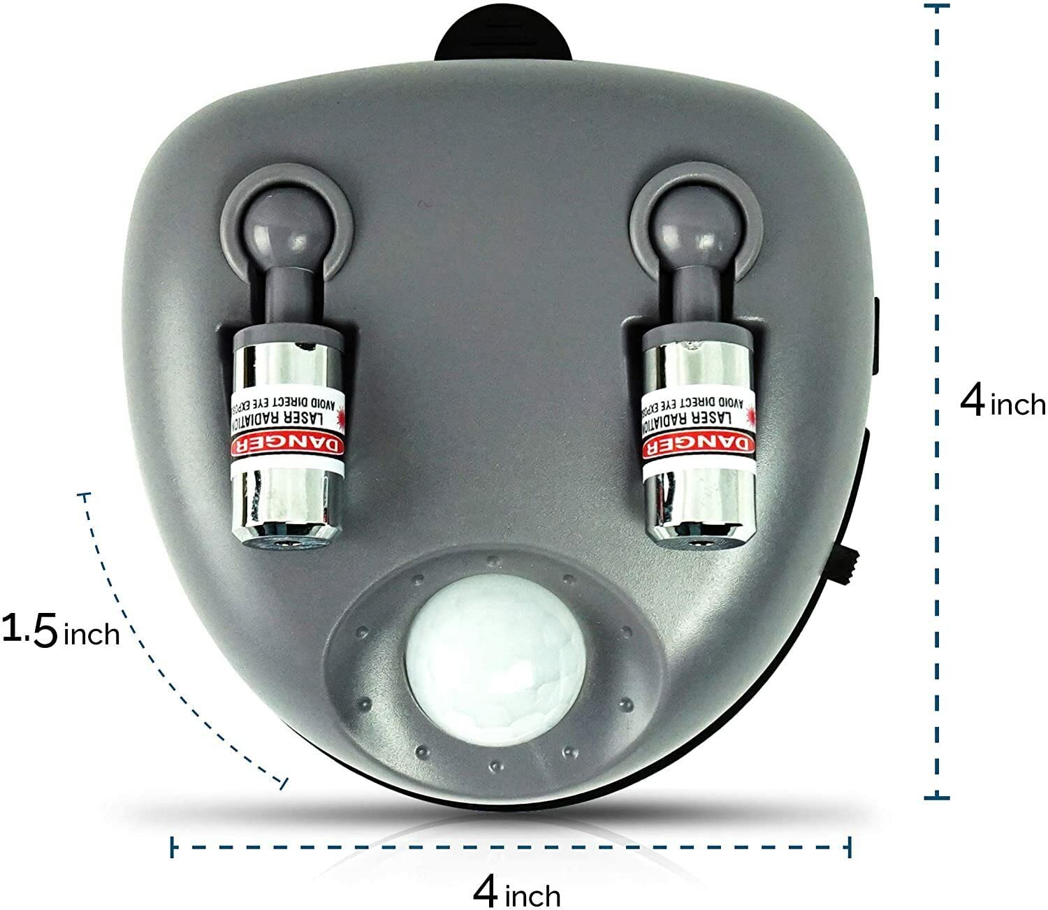 Zone Tech Garage Parking Assist Dual Laser Guide - High-Tech Professional 360 -Degree Adjustable To Wider Angles, Sensor With Ac Adapter And Battery Backup For Car/Automotive (2 Pack)