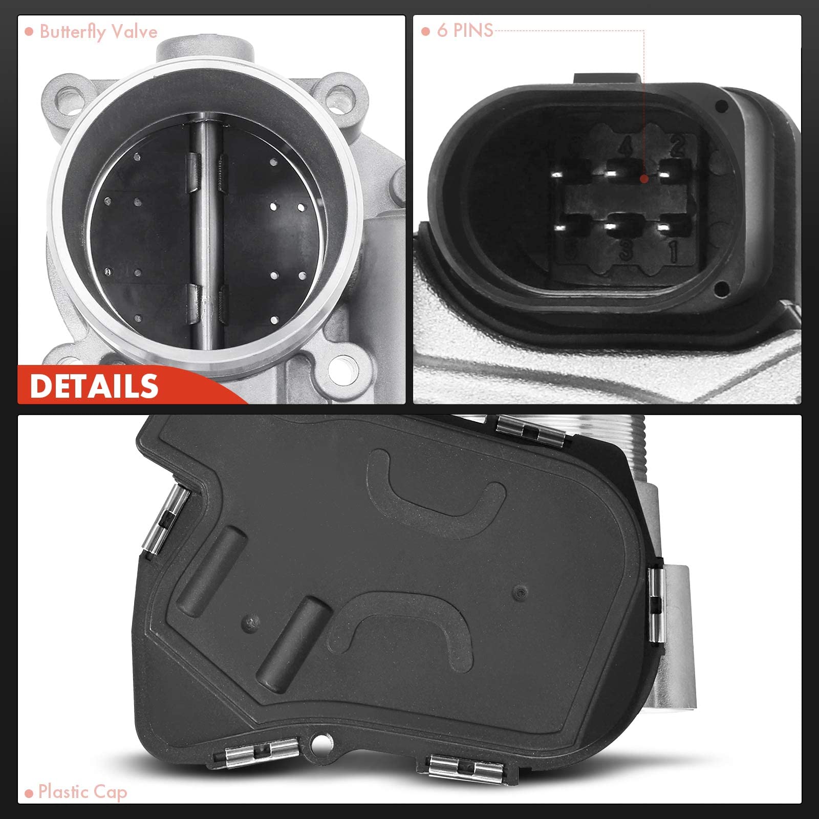 A-Premium Electronic Throttle Body Compatible with Audi A4 05-16, A5 10-17, A6 12-18, Q5 11-17 & Volkswagen Tiguan 09-17, Passat 06-10, Beetle 12-13, L4 1.8L 2.0L, Replace# 06F133062E, A2C59511705