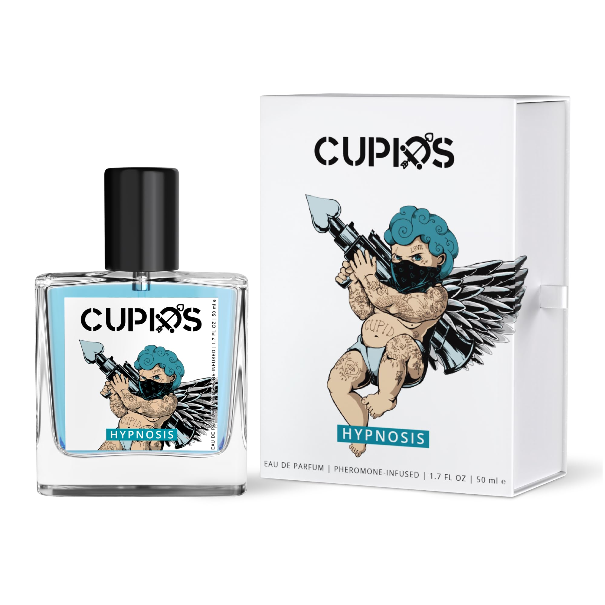 Cupids Original EDP Hypnosis 2.0 Pheromone-Infused Cologne for Men - Pheromone Perfume for Men Fragrance - Real Pheromone Perfume 50ml (1.7 Fl Oz (Pack of 1))-New