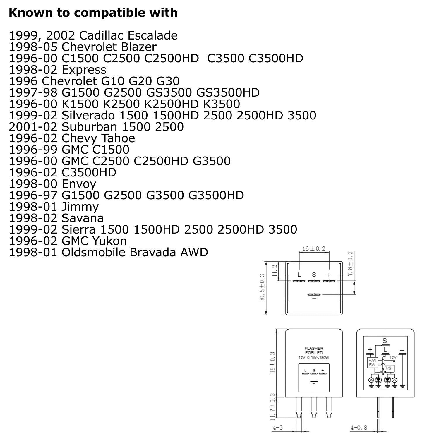 Ijdmtoy Fit 1996 1997 1998 1999 2000 2001 2002 (1) 4-Pin Ep29 Ep29N Electronic Led Flasher Relay Fix For Led Turn Signal Bulbs Hyper Flash Fix