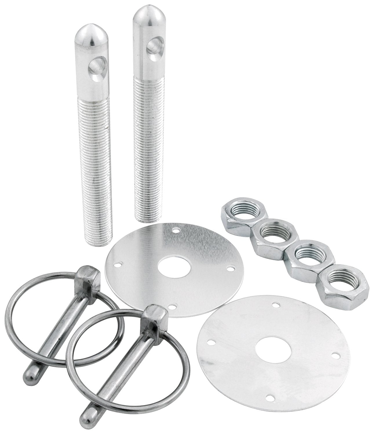 Allstar Performance All18500 1/2'' Aluminum Hood Pin Kit, Silver