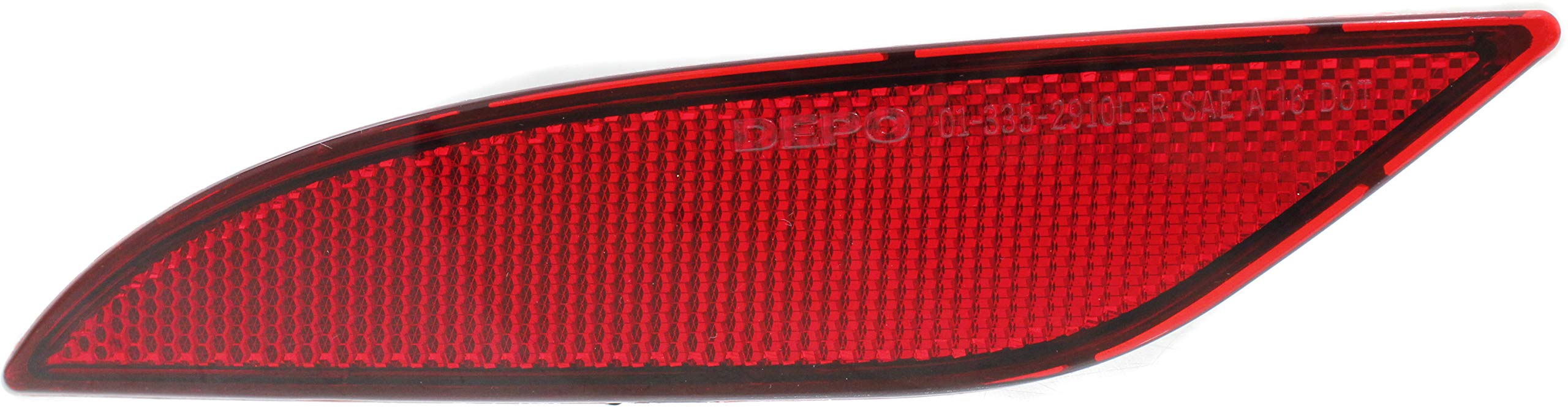 Evan Fischer Bumper Reflector Compatible With 2016-2023 Chevrolet Malibu, Rear Driver Side Gm1184113