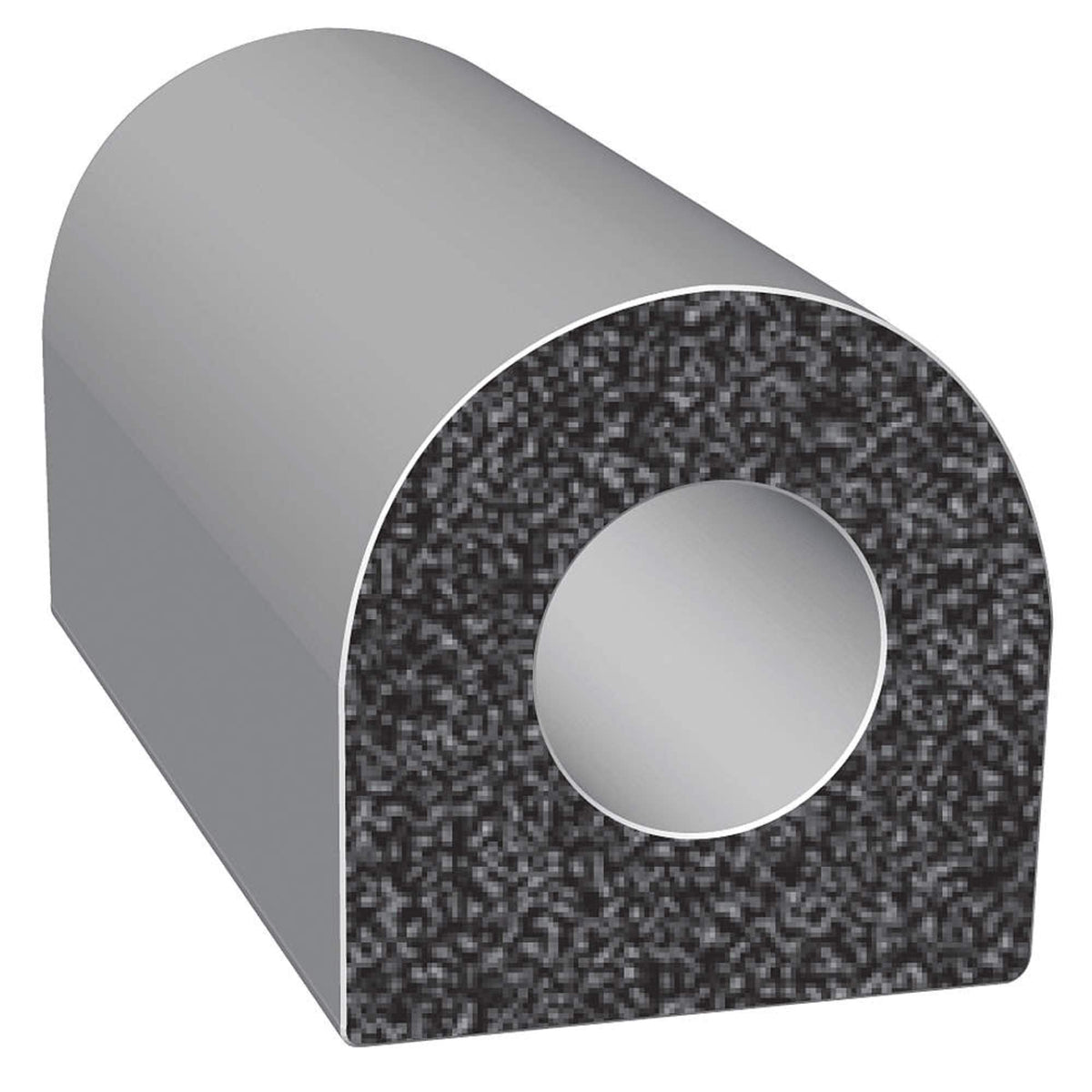 Trim-Lok D-Shaped Rubber Seal (Thick Wall) - Epdm Foam Seal With Ht (General Acrylic) Pressure Sensitive Adhesive System - Ideal
