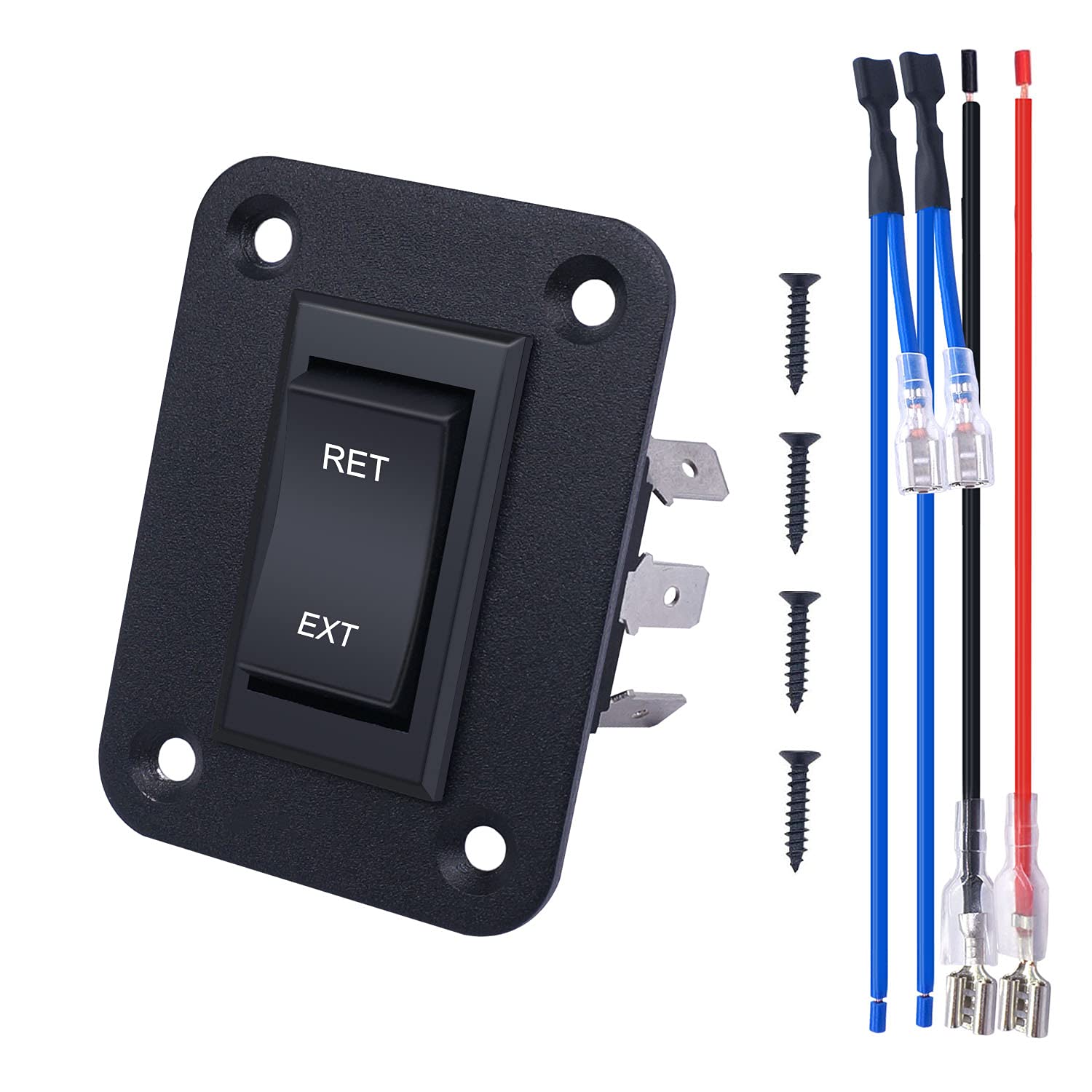 Weideer Rv Jacks Switch Leveling Reverse Polarity Rocker Switch 20A 12V Dc Power Stabilizer Switch Harness Screws For Camper 5Th