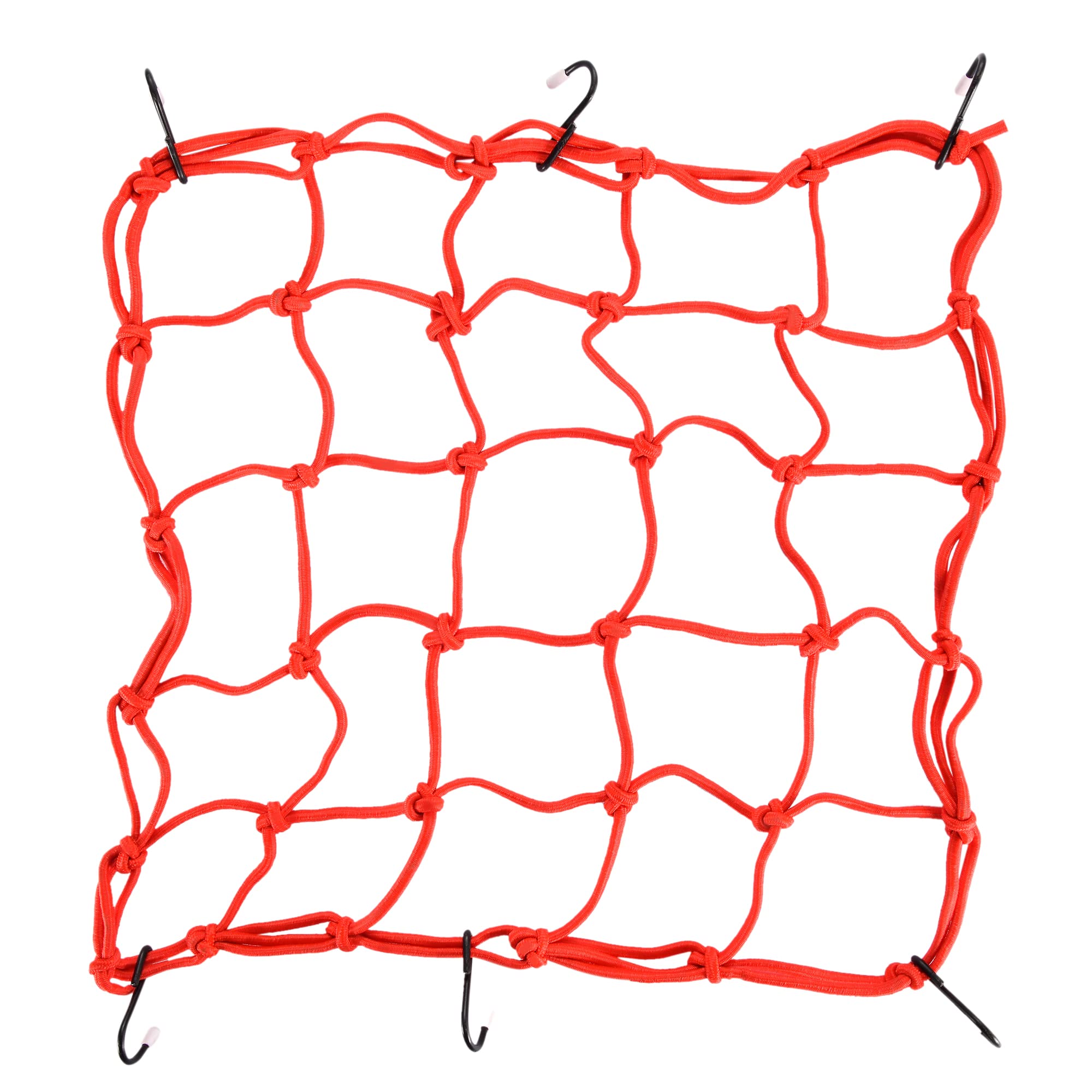 Goofit 15'' X 15'' Elasticated Bungee Luggage Cargo Net With Hooks Hold Down For Motorcycles Motorbike Atvs Bikes Cars Trucks (R