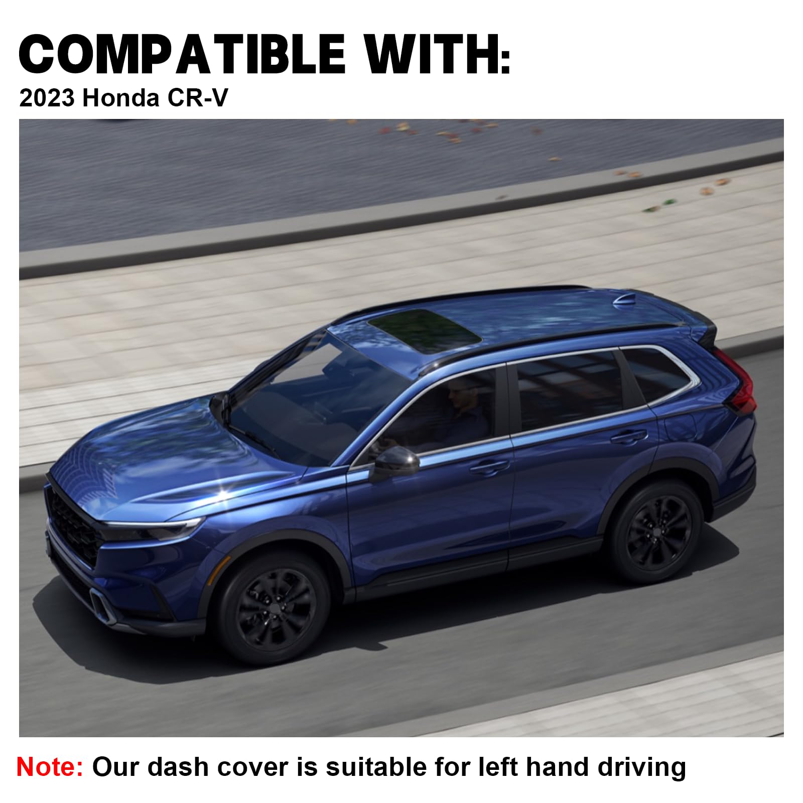 Speedwow Dashboard Dash Board Cover Mat Carpet Compatible For 2023-2024 Honda Crv Dashboard Mat Covers Internal Accessories Blac