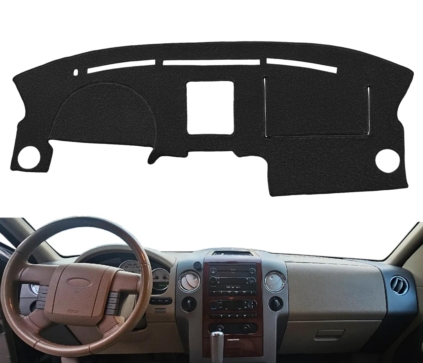 Yiz Dash Cover Mat Custom Fit For Ford F150 Pickup Truck 2004 2005 2006 2007 2008 / Lincoln Mark Lt, Dashboard Cover Pad Carpet