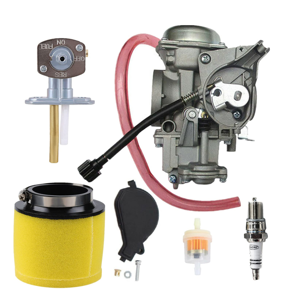Whfzn 0470-449 Carburetor With Fuel Valve For Arctic Cat 400 Carb Arctic Cat 500 Carb 2X4 4X4 2000-2003