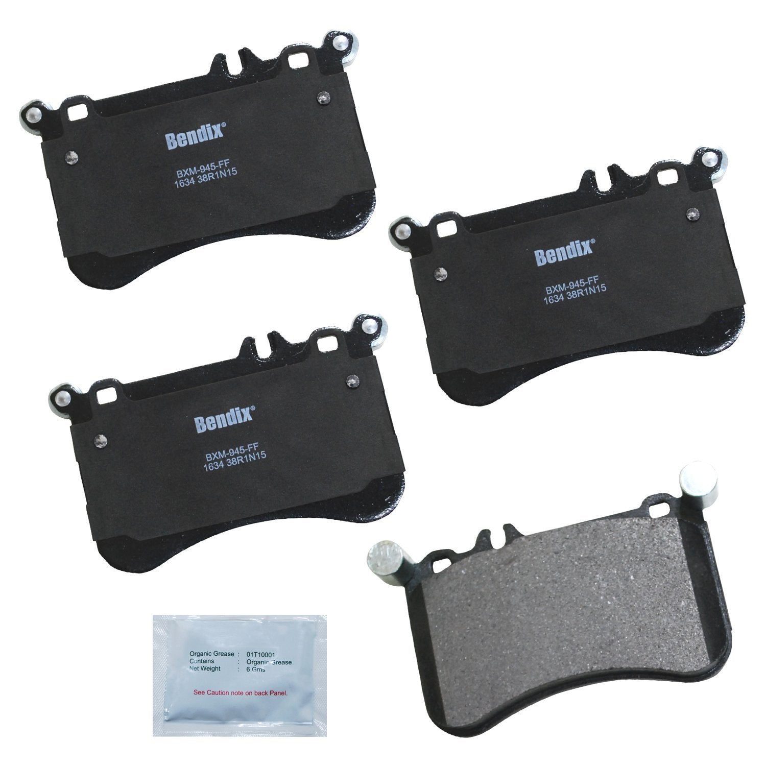 Bendix Priority1 Cfm1634 Semi-Metallic Front Brake Pads For Select Models Mercedes-Benz Cla45 Amg, Cls500, Cls550, E550, Gla45 S