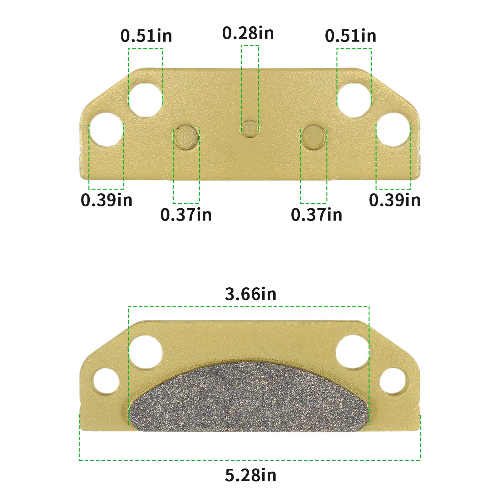 2203147 Parking Brake Pads Compatible With Polaris Atv Ranger 500 700 800 900 Crew Ranger Xp 700 800 2X4 4X4 6X6 2005-2012