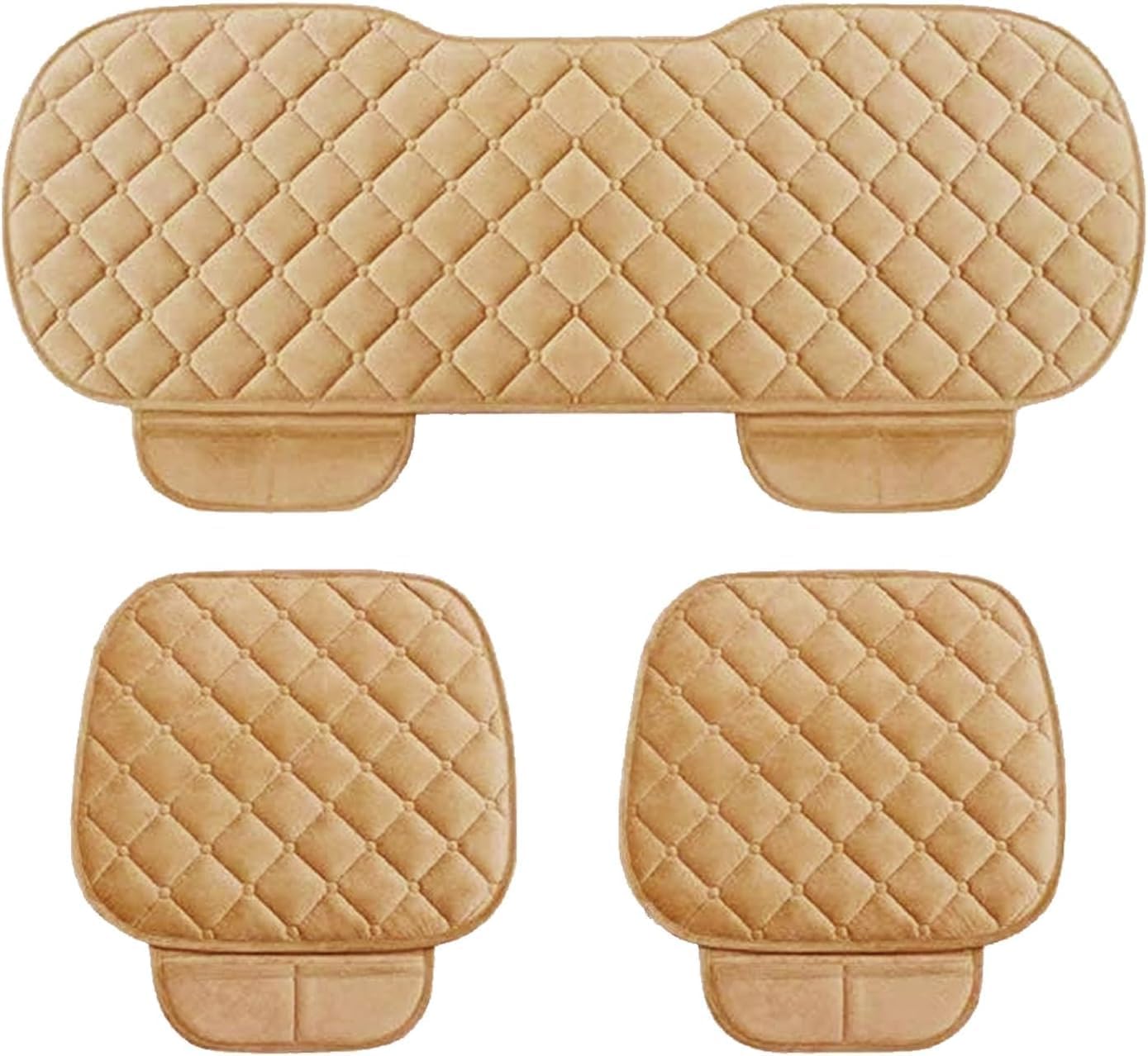 MOTOVIXA Breathable Car Seat Cushion Cover Set with Memory Foam Padding & Storage Pouch  Universal AntiSlip Front and Rear Sea