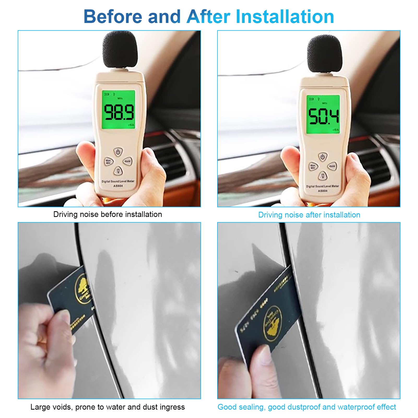 BOAOSI Rubber Seal Strip - 52.5FT Double Layer Self-Adhesive Weather Stripping for Car Door, Hood, Tailgate - Soundproofing Solution