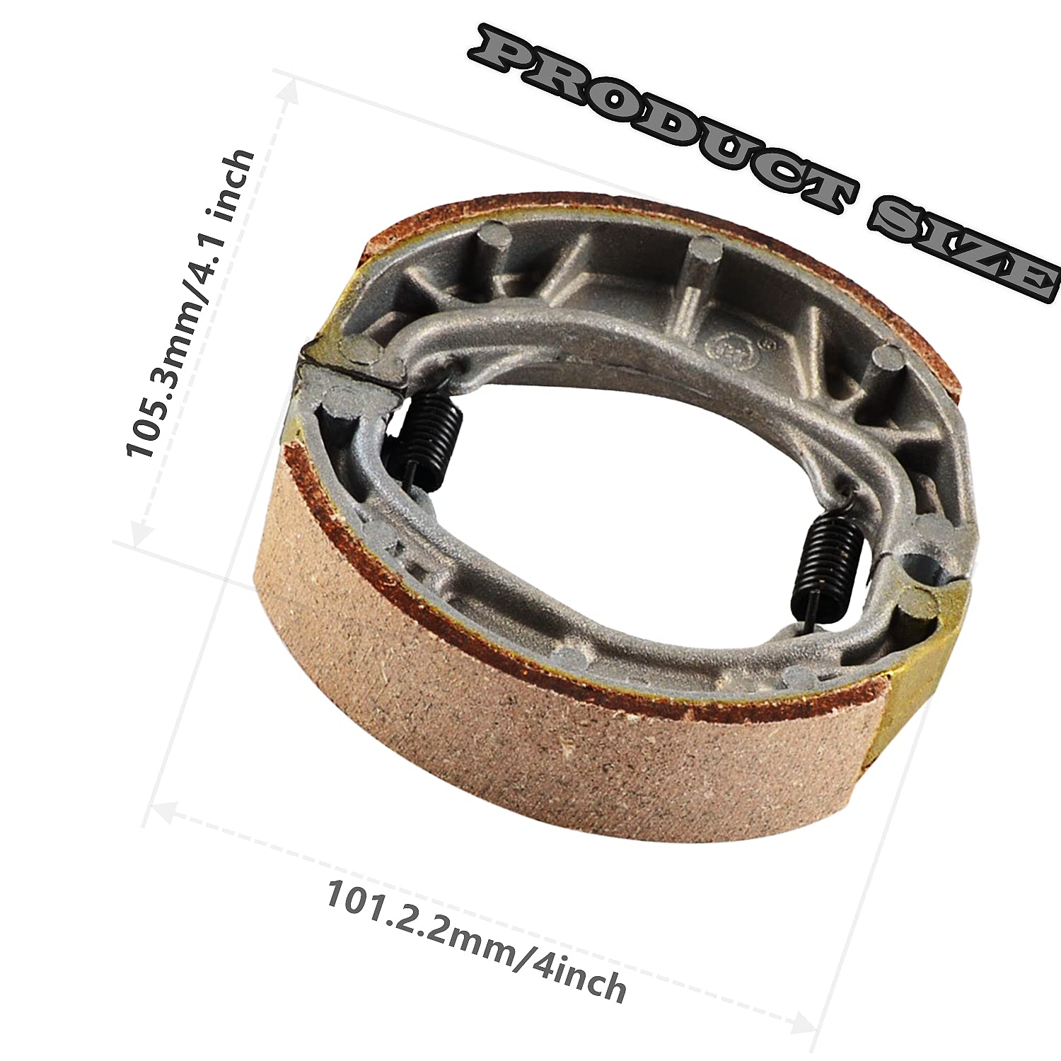 Cg125 105Mm Brake Shoe Pad For Ct200U Mb200 Bt200X Motorsports Mini Bike Crf70 Taotao Gy6 49Cc 50Cc Scooter Moped Atv 6.5 Hp 196