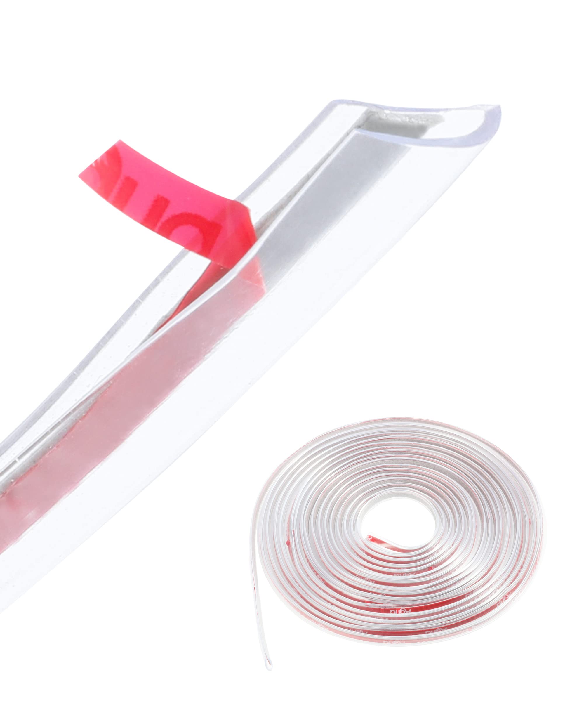 Aociska 16Ft Car Door Protectors, Universal Fit Rubber U Shape Door Edge Trim, Clear Automotive Door Edge Molding