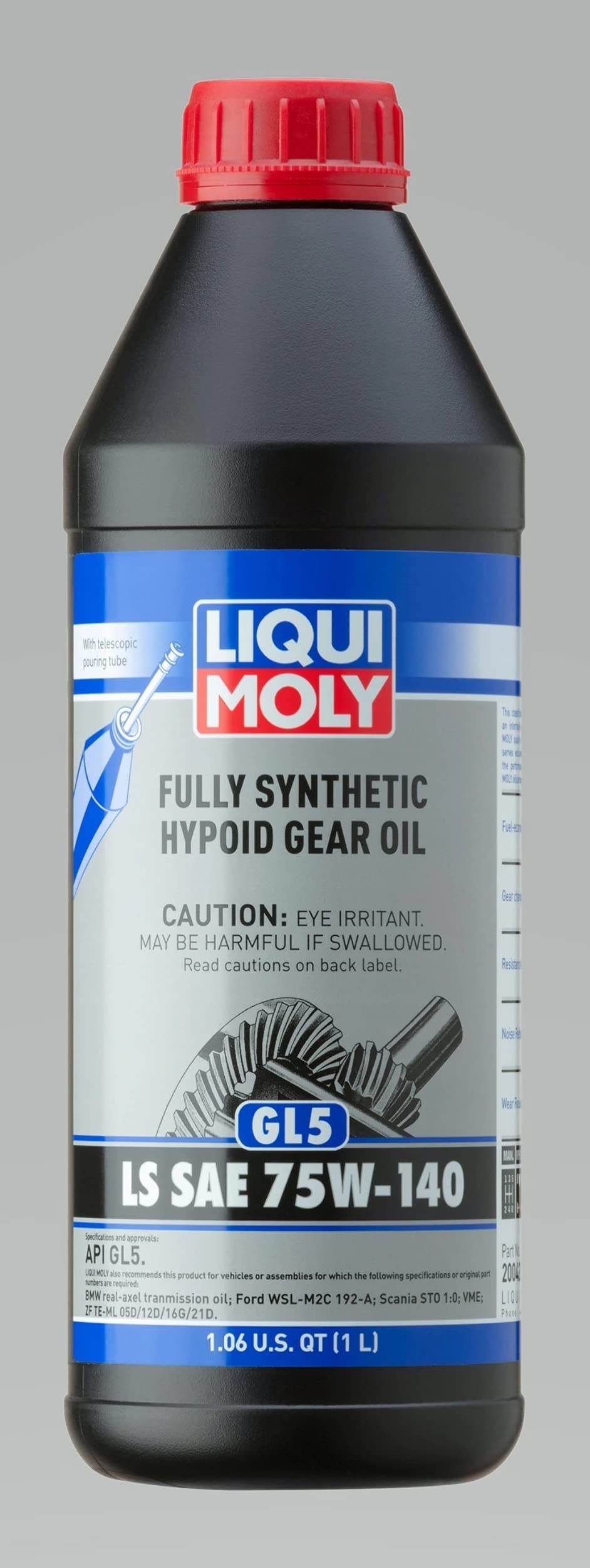 Liqui Moly 1L Fully Synthetic Hypoid Gear Oil (Gl5) Ls Sae 75W-140