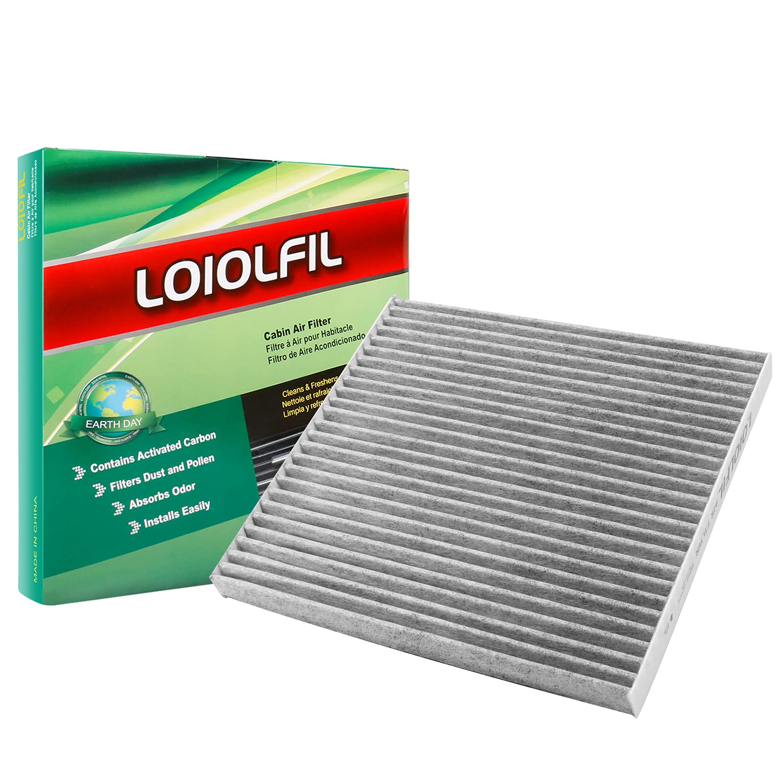 Loiolfil Cabin Air Filter Replacement For Cf10133 Cp133, Fits Toyota Corolla 2002-2008, Matrix 2003-2008, Premium Cabin Filter W