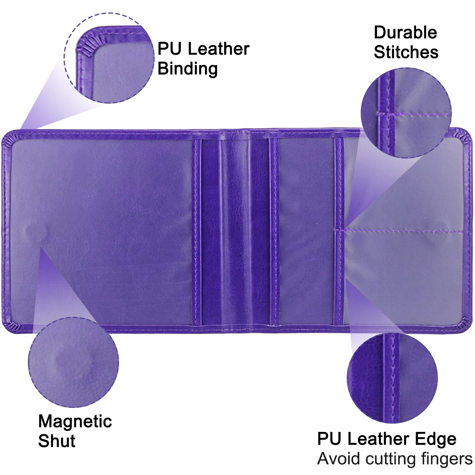 Lumimokki Car Registration And Insurance Holder, Leather Registration And Insurance Card Holder, Vehicle Glove Box Organizer - F