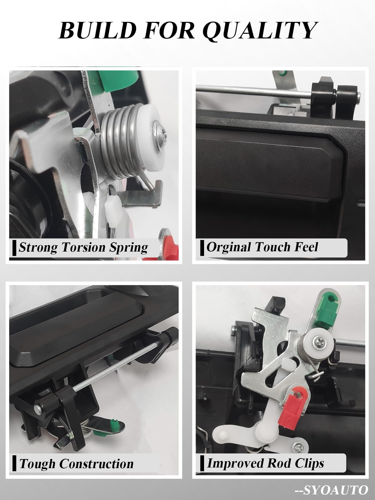 Syoauto Tailgate Handle For 2014-2019 Toyota Tundra And 2016-2020 Toyota Tacoma Liftgate Latch Handle With Rear Camera Hole Replaces# 69090-0C090, 69090-0C091