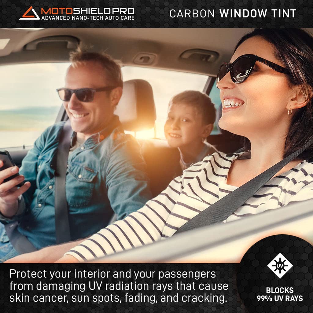 Motoshield Pro Premium Carbon Tint (35% Vlt) 20” In X 15’ Ft Roll | Professional Window Film For Auto, Reduce Infrared Heat & Block Uv By 99%