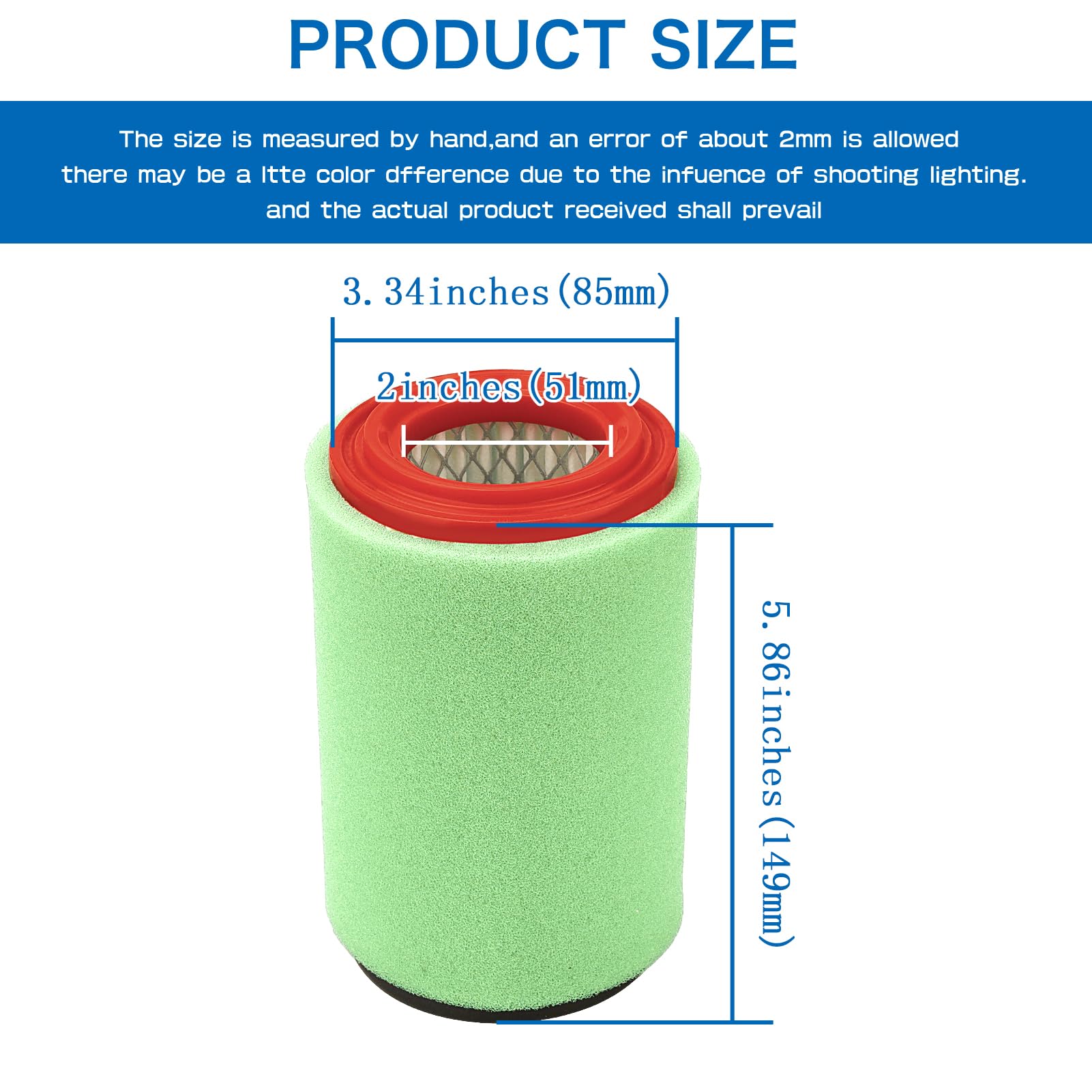 LOCOPOW Big Bear 400 Air Filter for Yamaha Big Bear 400 2000-2012 Big Bear 250 2007-2009 Bear Tracker 250 1999-2004 Bruin 250 20